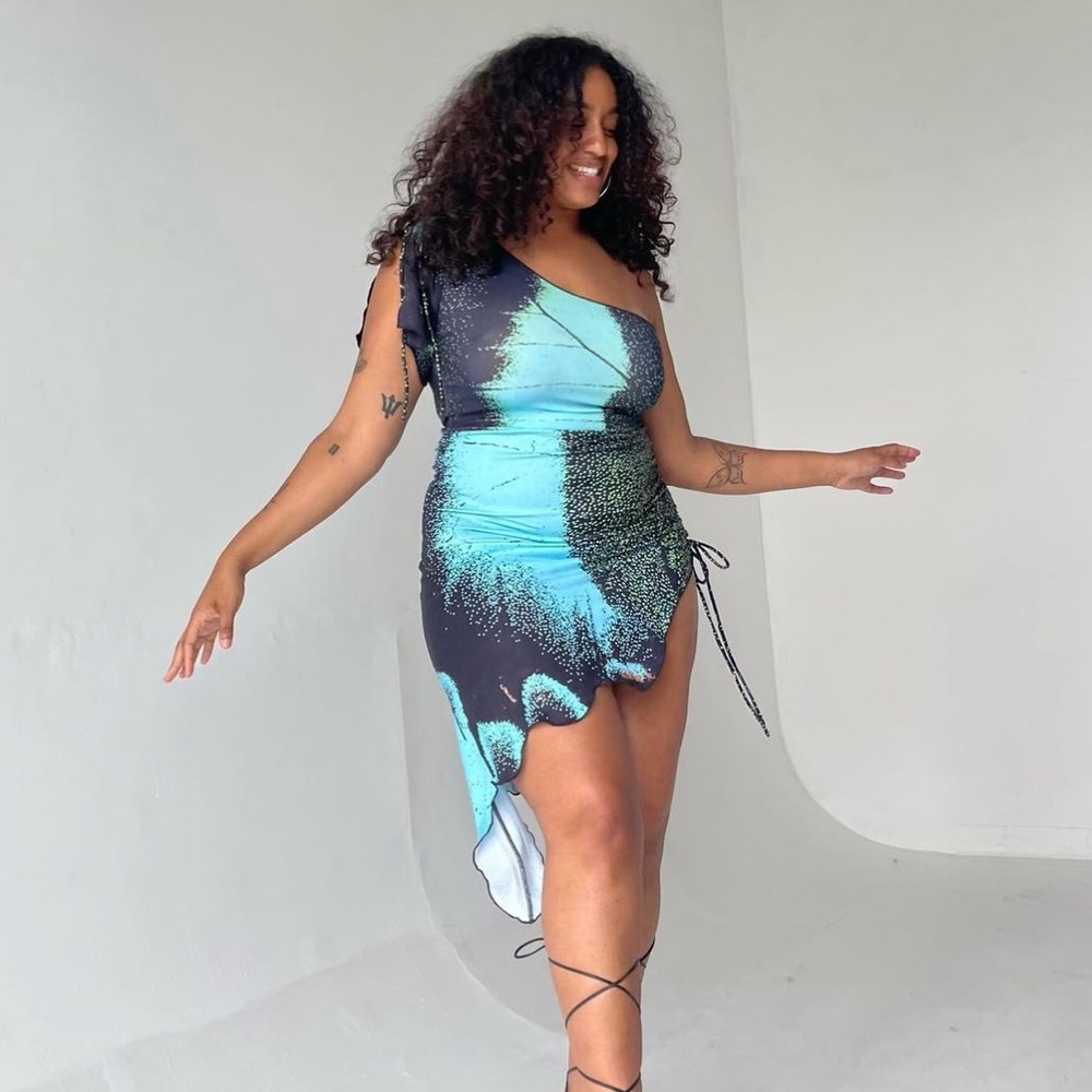 Tyler McGillivary Dani Dress in Green Butterfly